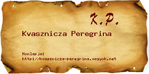 Kvasznicza Peregrina névjegykártya